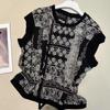 2026 Summer Casual Loose Fit Short Sleeve Round Neck T-Shirt for Young Moms