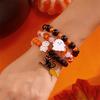 3Pcs/Set Halloween Ghost Black Cat Pendant Bracelets for Women Cartoon Pumpkin Bat Castle Beaded Bracelet Girl Party Jewelry