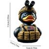 Armed Army Duck,Veteran Tribute Duck,Military Uniform Armed Forces Resin Ducks for Jeeps Ducking,Veterans Memorial Duck Honoring Veterans Rubber