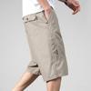 Summer Cropped Men's Cotton Shorts Loose Straight Leg Casual Workwear Shorts Trousers Men’s
