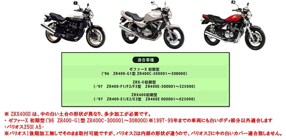 World Imp Motor Kawasaki Motorcycle Meter Unit Case Cover for ZRX400 (1994-1997) Zephyr 400/Zephyr X, Tachometer/Speedometer, Aftermarket Part