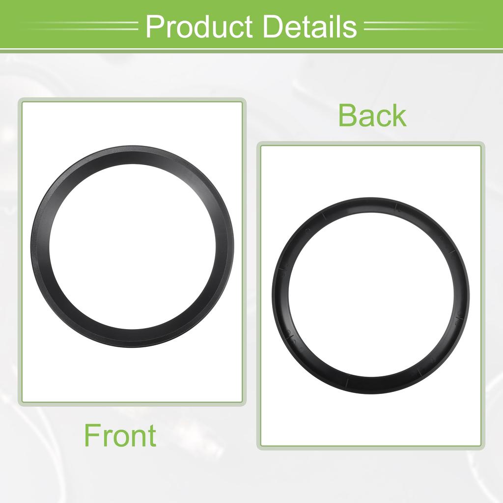 ACROPIX Universal Subwoofer Speaker Ring Cover Spacer Speaker Audio Decorative Circle Mesh ABS Black Set of 4 8" (No Grille) -