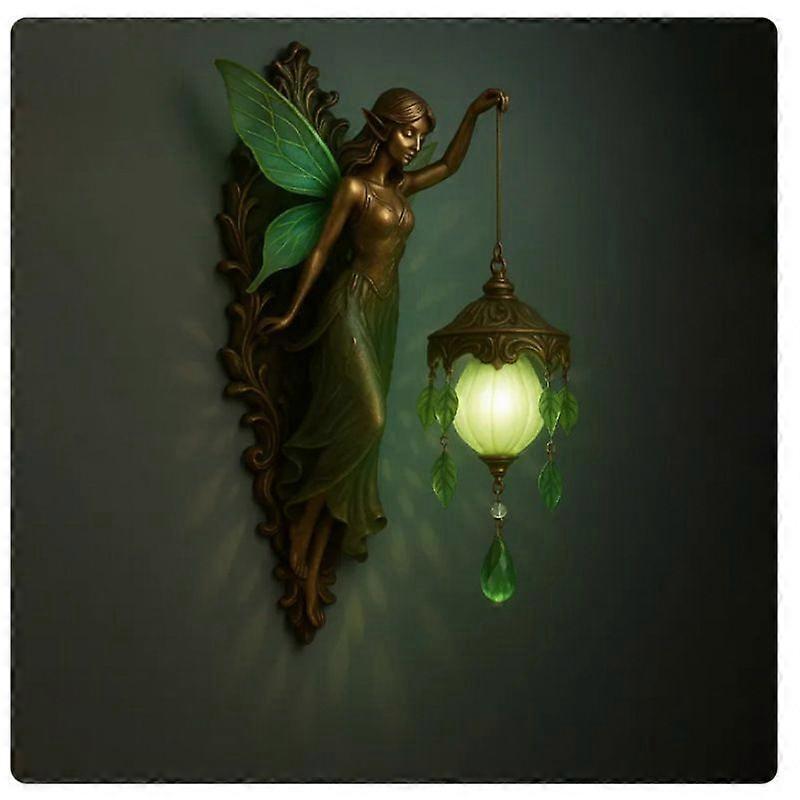 Mermaid Wall Lamp, Vintage Style Retro Antique Mermaid Wall Sconce, Frosted Glass Lantern Night Light for Bedroom, Living Room, Bathroom