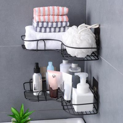 Bathroom Perforation-free Corner Shelf Bathroom Toiletries Toilet Tripod Kitchen Wall Hanging Storage Corner Shelf