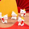 Mini Lucky Cat Car Ornaments Realistic Cat Micro Landscape Ornament  Automotive Interior