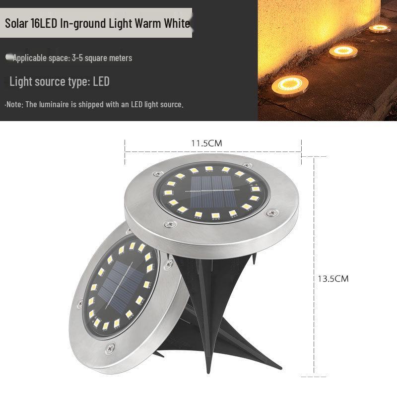 Super Bright Rainproof 16LED Solar Outdoor Light for Courtyard & Lawn Solar Courtyard Light