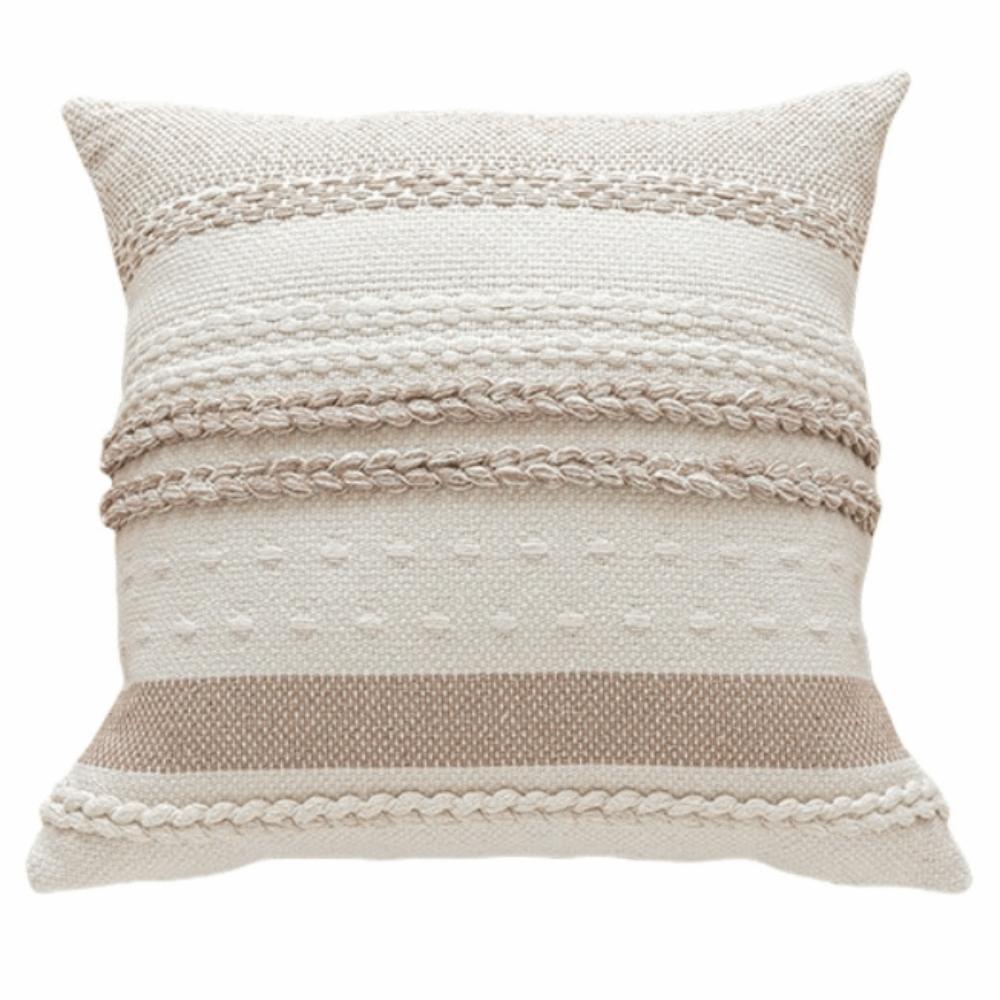 18x18 Inch Boho Throw Pillow Covers Striped Pattern Bohemian Style Large Throw Pillows Textured Design