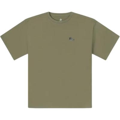 Converse T Shirts Unisex Green Crew Neck Moderate Heavyweight 10027239-A03