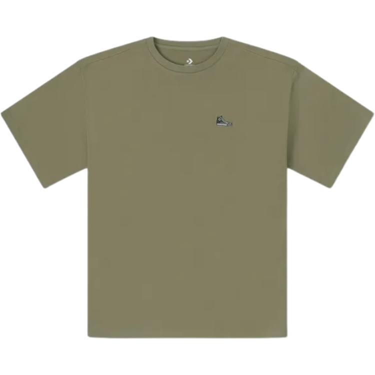 Converse T Shirts Unisex Green Crew Neck Moderate Heavyweight 10027239-A03 M