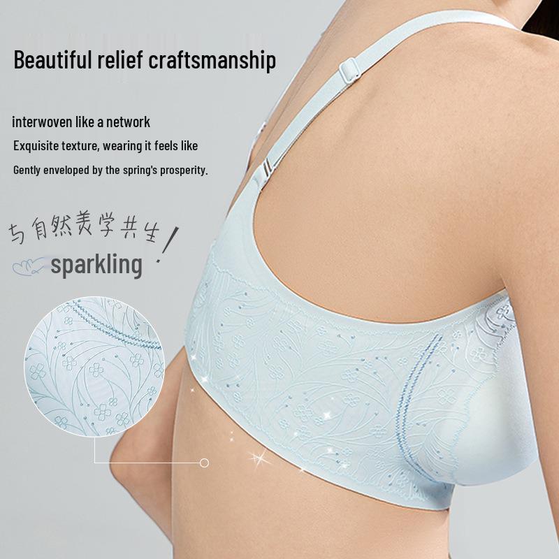 Bezešvá prodyšná podprsenka proti prohýbání s 3D vzorem pro ženy