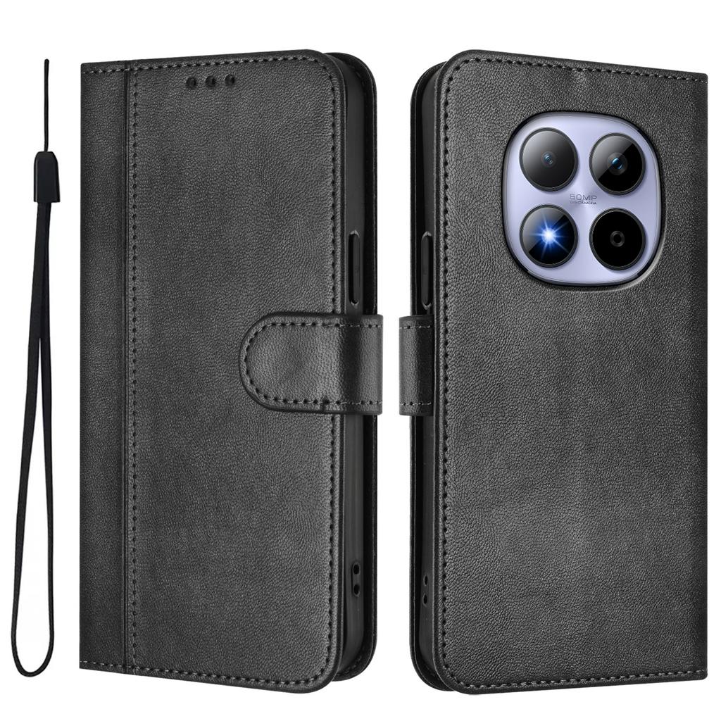 For Xiaomi Redmi Note 15 Pro 5G Cases Wallet Stand Retro Texture Leather Phone Cover with Lanyard