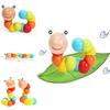 Wooden Twist Worm Handeye Coordination Toy For Children Gift And Play