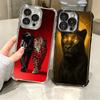 Black Panther Cool Animal Plating Phone Case For Iphone 16 17 Pro Max Air 16E 14 15 Plus 12 13 Mini Anti-Fall Airabag Cover