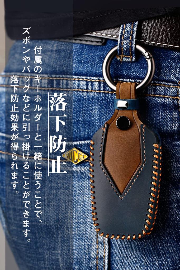 Toyota Smart Key Case, Key Cover, Genuine Leather, 3 Buttons, Specially Designed for Toyota,