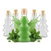 20x BOTTIGLIE DI VETRO ALBERO DI NATALE 3D BOTTIGLIA DA 100ml PER SCIROPPO, LIQUORE, SUCCO NATALE