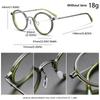 Round Optical Glasses Frame Men Anti Blue Light Clear Lens Eyeglasses Vintage Casual Metal Frame Myopia Spectacle Frame
