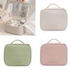 Multipocket Design Cosmetic Handbag Zipper Closure Double-layered Portable Makeup Pouch Separate Dry and Wet Comfortable Handle