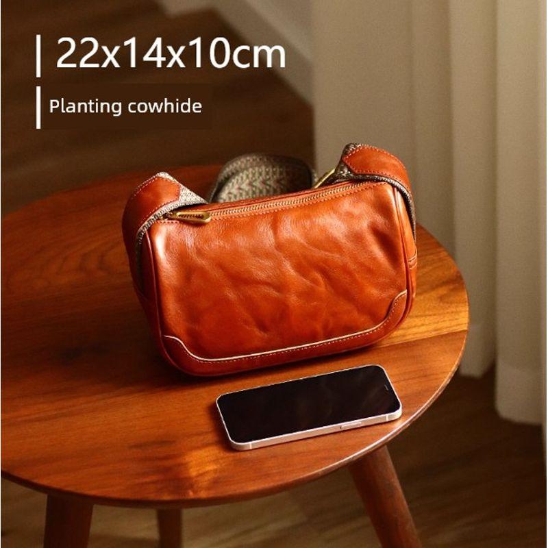 [Clearance Special Offer] First Layer Cowhide Women Bag Genuine Leather Bag Skeleton-Skin