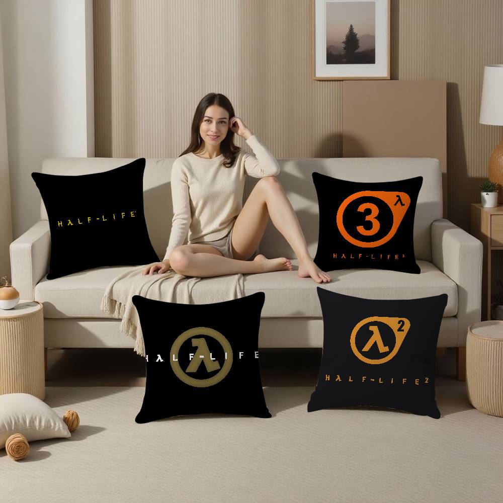 Game H-Half L-Life Office Cushion Pillowcase Car Cushion Cover45X45CM Lumbar Pillowcase Sofa Pillowcover