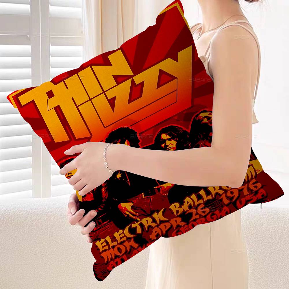 Rock Band T-Thin LizzyS Movie Cushion Cover Pillowcase Upholstery Sofa Throw Pillow Home Decor Pillowcas