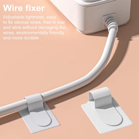 10/20/30Pcs Cable Organizer Tie Adhesive Adjustable Fastener Tape Cord Wrap Reusable Office Desk Power Wire Management Nylon Bundling Strap