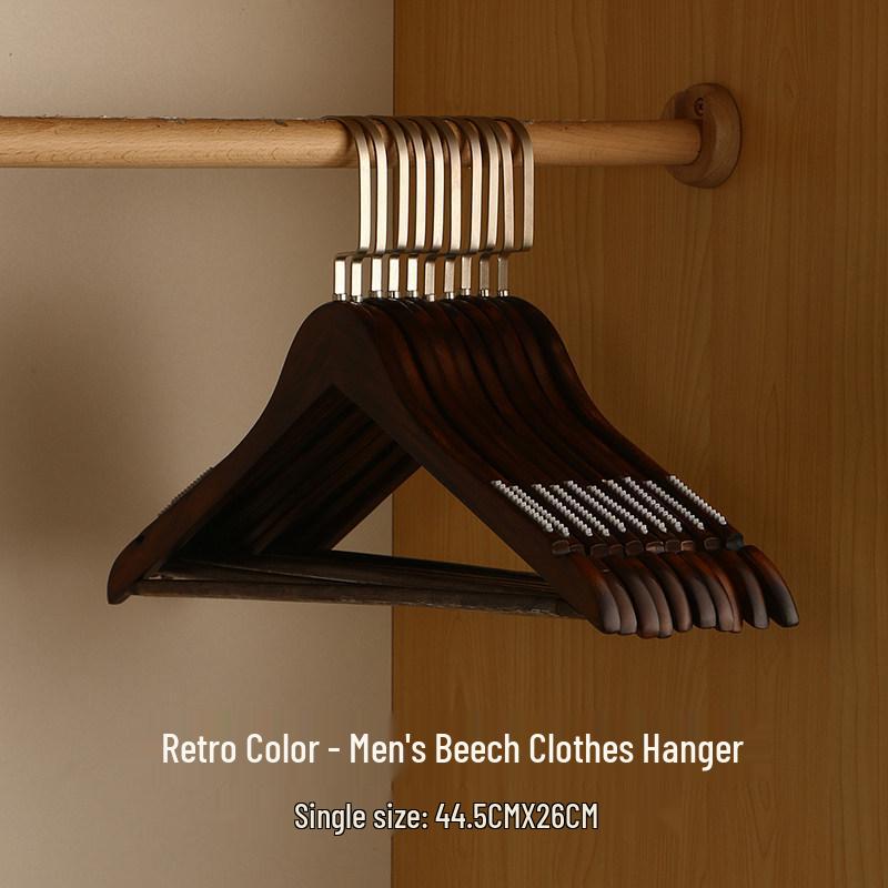 Solid Wood Non-Slip Clothes Hanger for Home, Hotel & Store - Adult Size