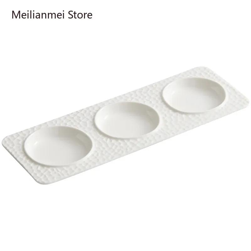 White Ceramic Plate Dim Sum Plates Pre Dinner Plate Cold Dish Plates Molecular Cooking Tableware of Creative Hotel Restaurant