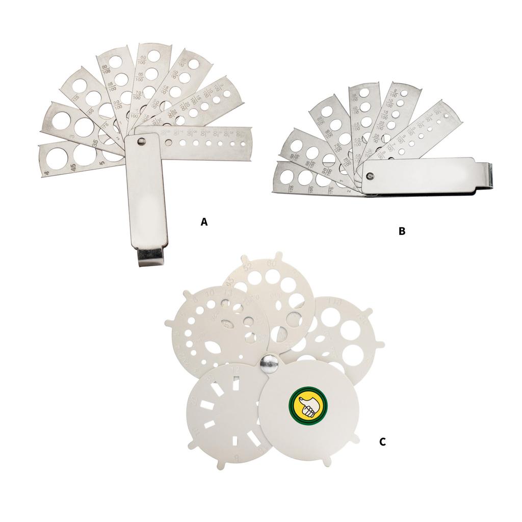 Sturdy Stainless Steel Fan Gauge for Gemologists and Jewelers Measuring Diamonds and Gemstones with Performances