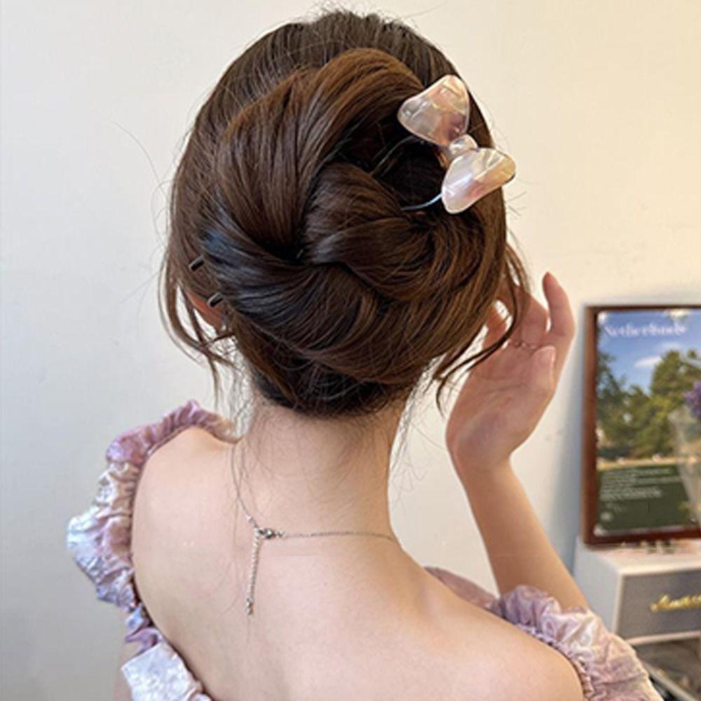 U-Shaped Hairpin Acetate Hair Bun Fashion Hair Sticks  for Women Girls
