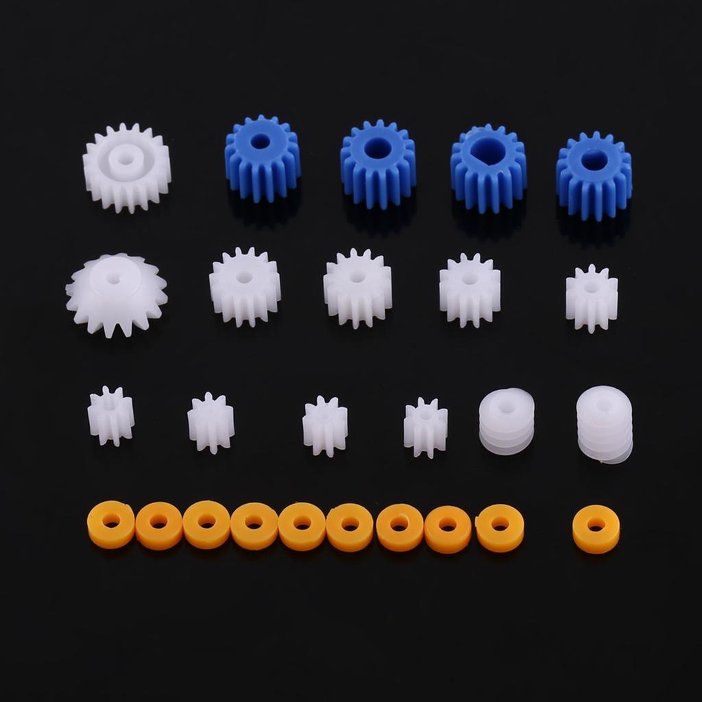 26pcs Plastic Spindle Worm Gear & Sleeve 2MM 2.3MM 3MM 3.17MM 4MM for Aircraft Car Model