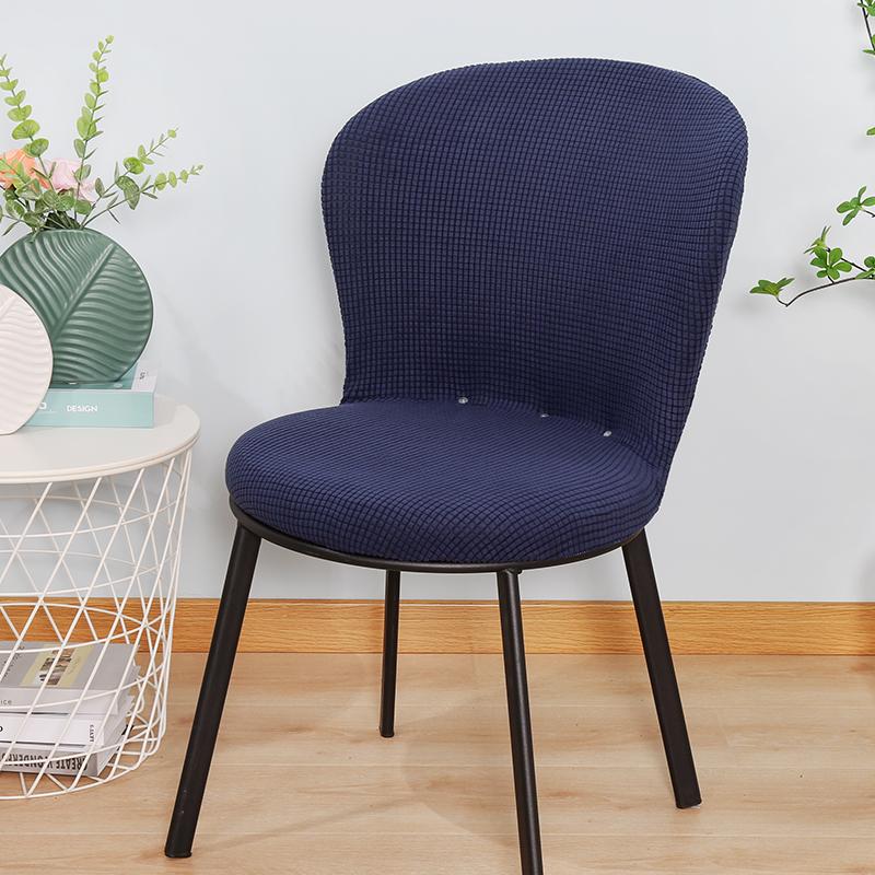 Semi-circular Arc Type Chair Cover Elastic Small Stool Slipcovers Single Low Back Dining Chairs Covers Seat Cover Home Decor