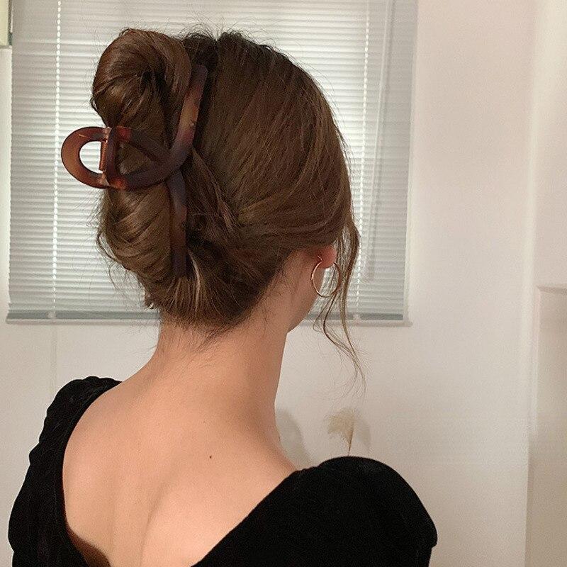 Vintage Semplice Croce Artiglio Dei Capelli Per Le Donne Delle Ragazze di Modo Solido Dei Capelli Granchio Barrettes Hairgrip 2022 Accessori Per Capelli di Moda Copricapi