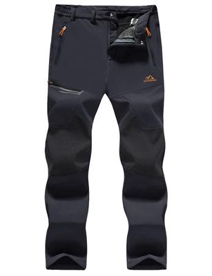 Bergsteigen Fleece Gebürstet Kalt Arbeit Große Für Grau XL [MAGCOMSEN] Hosen, Futter, männer, Herbst, Winter, Dicke, Futter, Hosen, Winddicht,
