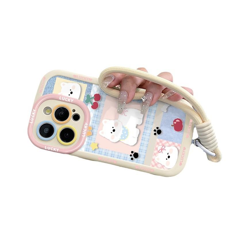 Cute West Highland Cartoon Suitable for Iphone16promax Mobile Phone Case Apple 15pro with Lanyard 14 Women 17