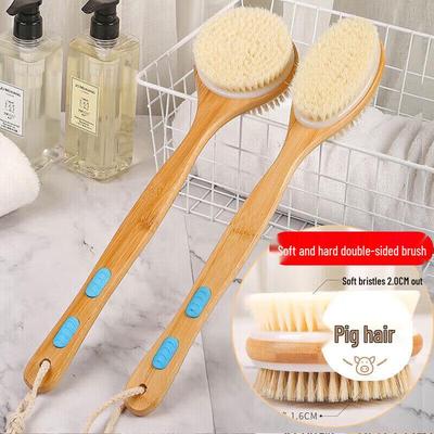 Long Handle Boar Bristle Back Scrubber & Bath Brush
