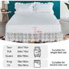 White Lace Bed Skirt for Queen Bed - 15in. Drop, Easy Fit Ruffle Bedskirt Wrap Around Bed Skirt, Anti Wrinkle & Fade Resistant