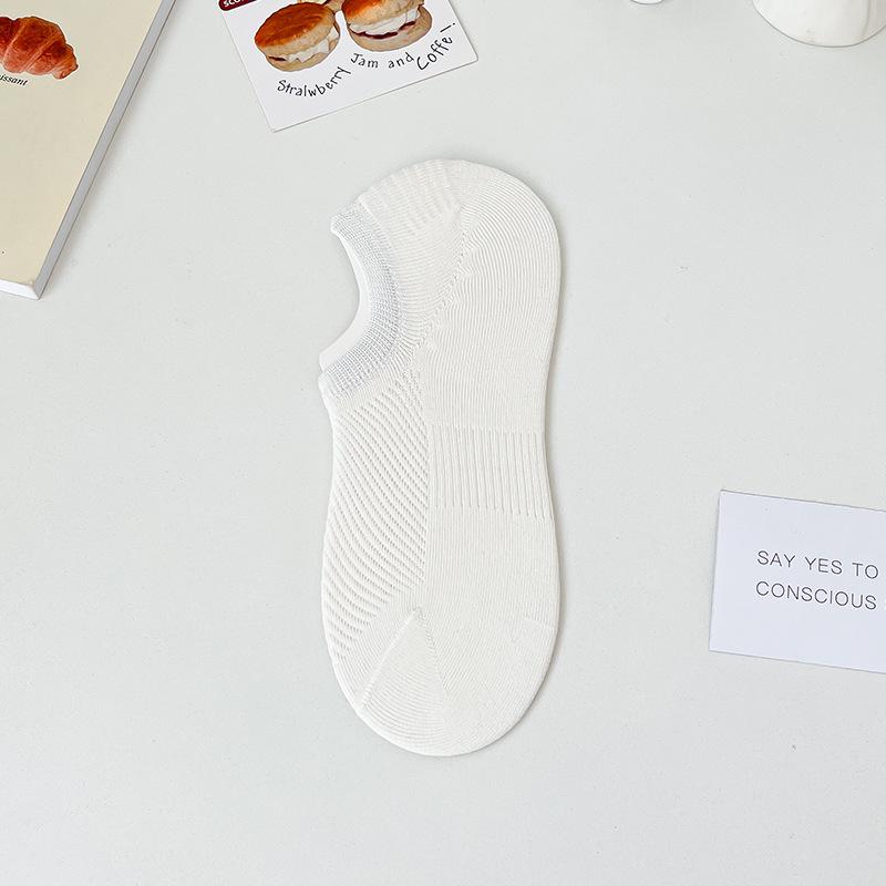 

Women s Summer Thin Cotton Non Slip Mesh Boneless Invisible Heel Socks 1 pair білий