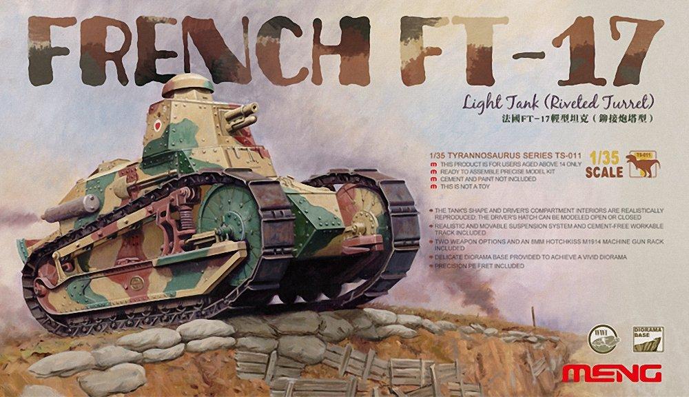 

Mont Model French Light Tank Rivet Turret Plastic Model 1/35 FT-17