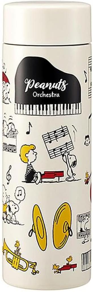 Skater Snoopy Orchestra 350ml Stainless Steel Water Bottle Ultra-Lightweight STYL4-A