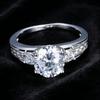 925 Silver Women's Wedding Engagement Ring with AAAA CZ Promise Gift 20 Styles