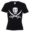 Anonymous Piracy T-Shirt - Guy Fawkes Mask V for Vendetta Disobey-