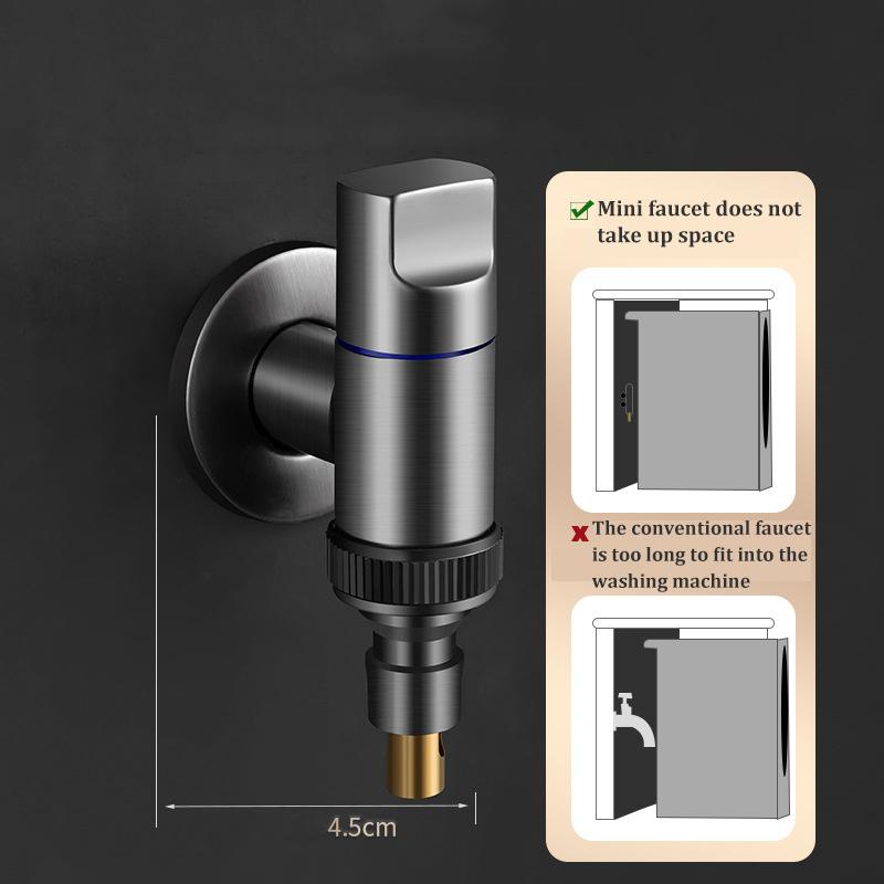 Multi Use Stainless Steel Washing Machine Faucet Quick Opening Angle Valve Rotary Switch Automatic Water Stop Valve Specific