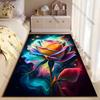 Vibrant Magical Glowing Colorful Rose Carpet Yoga Living Room Room Decor Children's Crawling Mat Doormat Area Rug