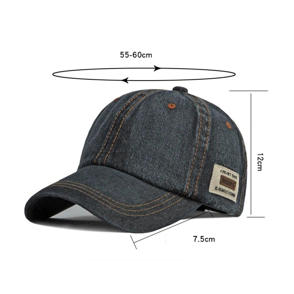 Streetwear Sky Blue Denim Baseball Cap High Quality Vintage Trucker Caps For Men Snapback Hip Hop Women Hat Bones Masculinos