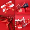 Festive Red 'Xi' Satin Ribbon: Wedding Car Streamers & Room Decoration