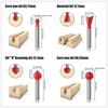 15pcs 1/4inch 8mm 6mm Router Bit Set Trimming Straight Milling Cutter for Wood Bits Tungsten Carbide Cutting Woodworking