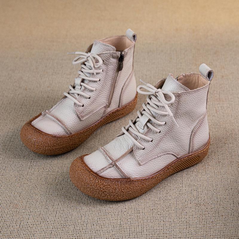 

Модні весняні чоботи з натуральної коров ячої шкіри, жіночі зимові водонепроникні плюшеві черевики, жіночі черевики на шнурівці на плоскій підошві, хутряні черевики до щиколотки, жіночі теплі снігові чоботи 42