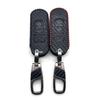 Mazda Axela/Atenza Carbon Fiber Leather Key Case with Chain