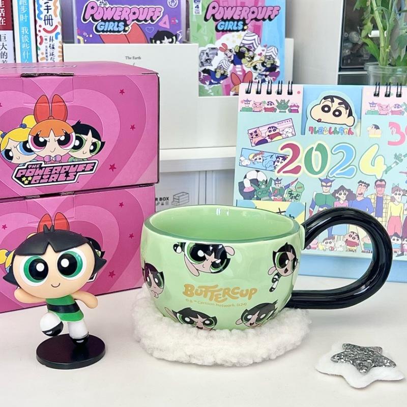 Uroczy ceramiczny kubek Powerpuff Girls Kubek do picia dla chłopców i dziewcząt Kubek do picia dla pary Kubek do kawy do biura Prezent na urodziny