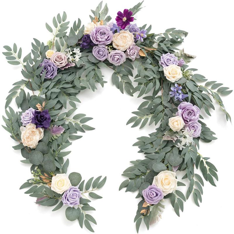 Wedding Table Simulation Flower Decoration 181x11cm Artificial Rose Table Long Vine Trailing Flower Arch DIY Party Backdrop Pops